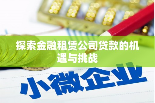 阜平探索金融租赁公司贷款的机遇与挑战