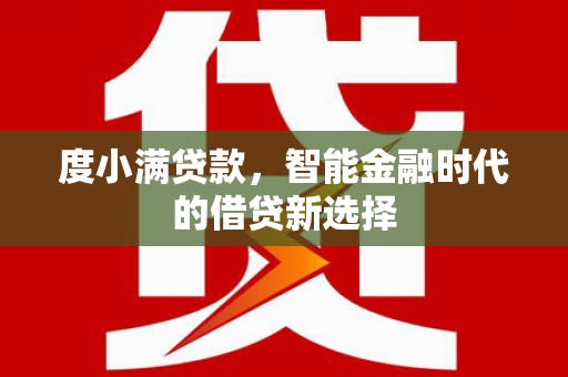 盐源度小满贷款，智能金融时代的借贷新选择
