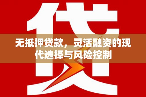 大寮无抵押贷款，灵活融资的现代选择与风险控制