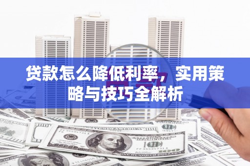 阿拉山口贷款怎么降低利率，实用策略与技巧全解析